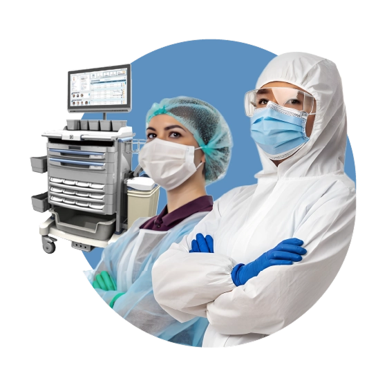 We offer stable, certified access to masks, gloves, gowns, and carts—ready for daily use or surge needs.